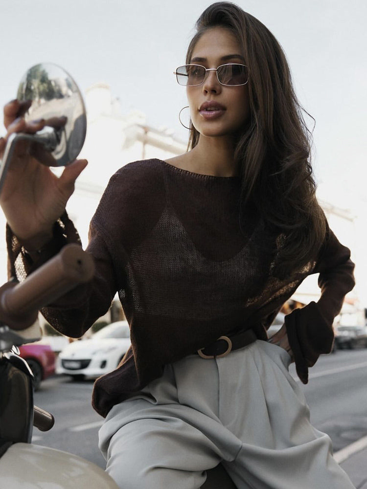 Casual Long-Sleeve Knit Top For Women 2026