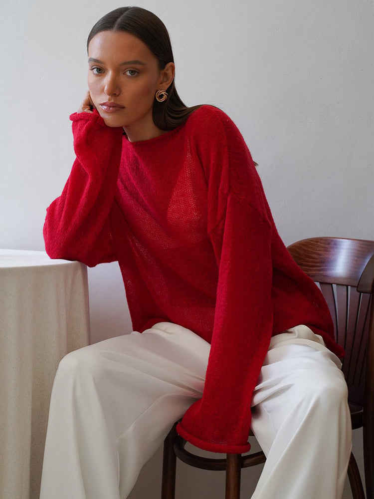 Casual Long-Sleeve Knit Top For Women 2026