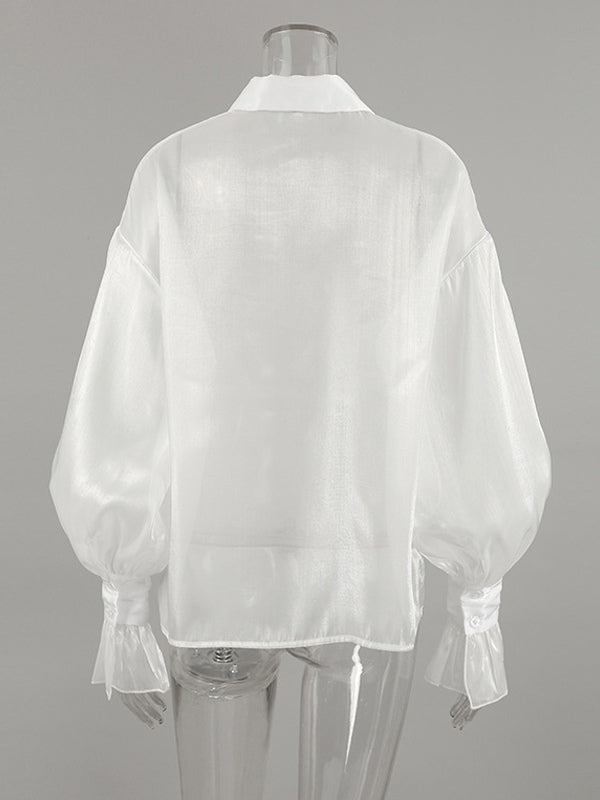 See-through Long Sleeve Shirt Sun Protection Top For Women 2026