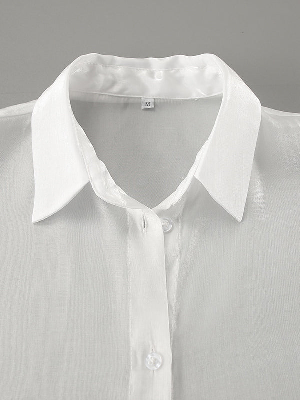 See-through Long Sleeve Shirt Sun Protection Top For Women 2026