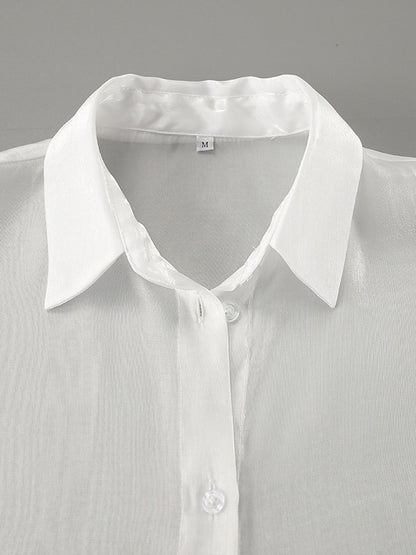 See-through Long Sleeve Shirt Sun Protection Top For Women 2026
