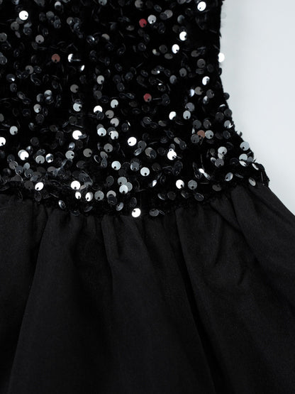 Sequin Strapless Mini Dress With Puff Skirt 2026