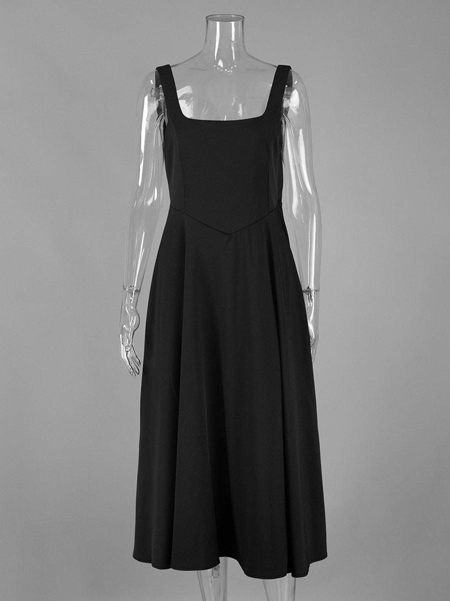 Square Neck Sleeveless A-line Maxi Dress For Summer 2026