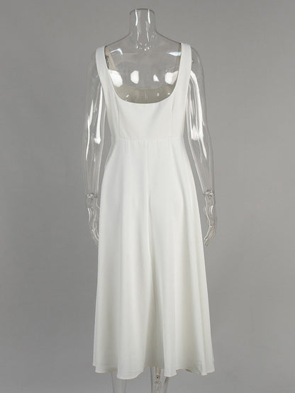 Square Neck Sleeveless A-line Maxi Dress For Summer 2026