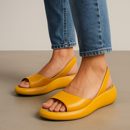 Women's Lightweight Open-Toe Platform Sandals – Anti-Slip Comfort Sole