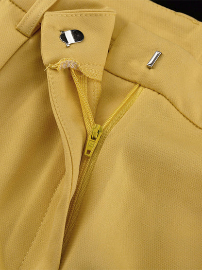 Oversized Suit And Wide-leg Pants 2 Piece Co-ord Set In Yellow For Autumn 2026