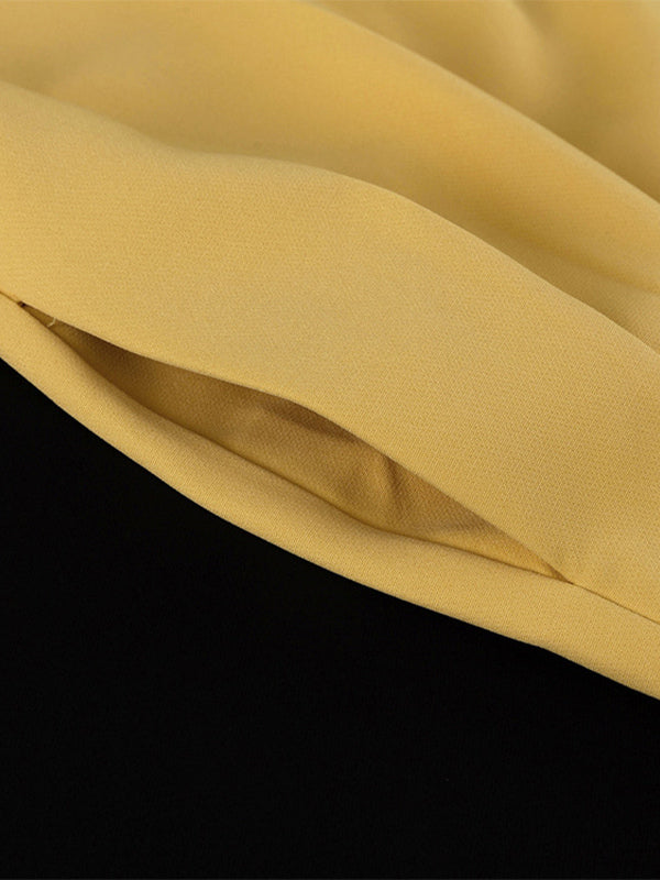 Oversized Suit And Wide-leg Pants 2 Piece Co-ord Set In Yellow For Autumn 2026