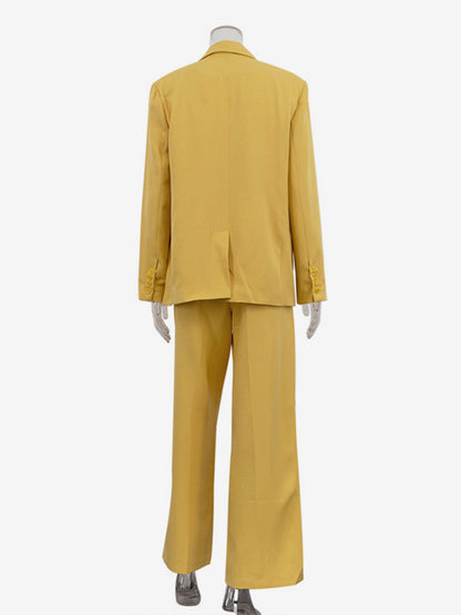 Oversized Suit And Wide-leg Pants 2 Piece Co-ord Set In Yellow For Autumn 2026