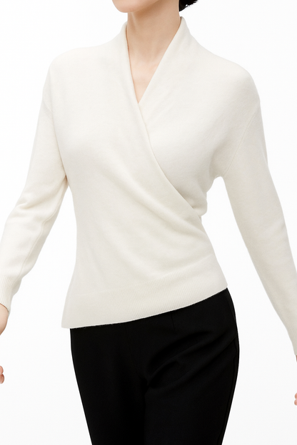 | Women's Winter Wrap V Neck Knit Sweater