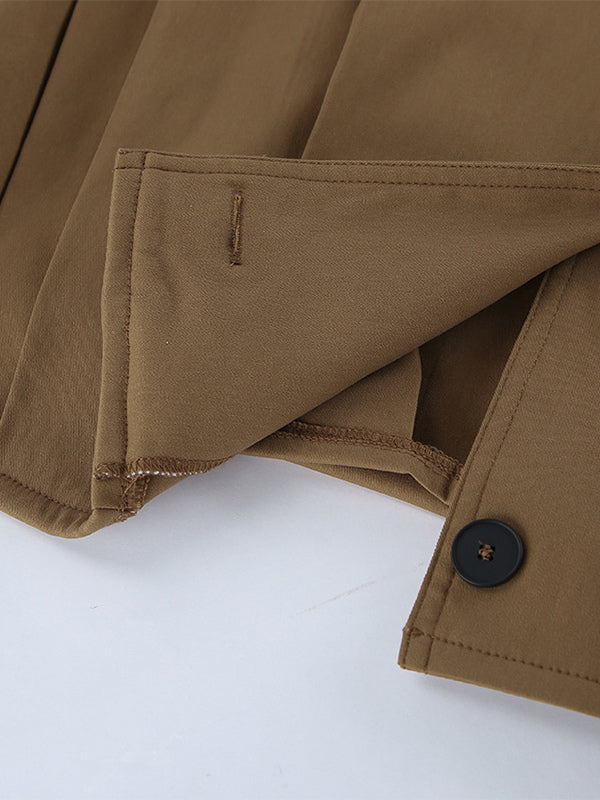 Stand Collar Cropped Jacket For Women 2026