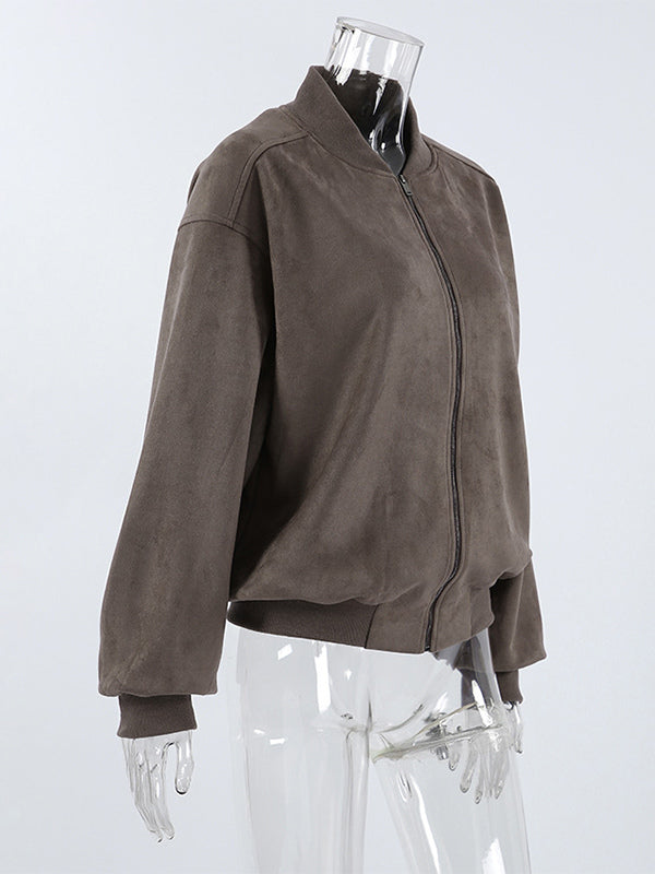 Retro Zip-up Bomber Jacket For A Street Look 2026