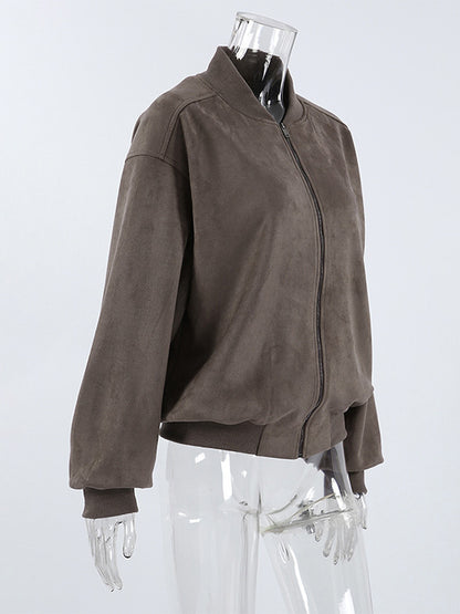 Retro Zip-up Bomber Jacket For A Street Look 2026
