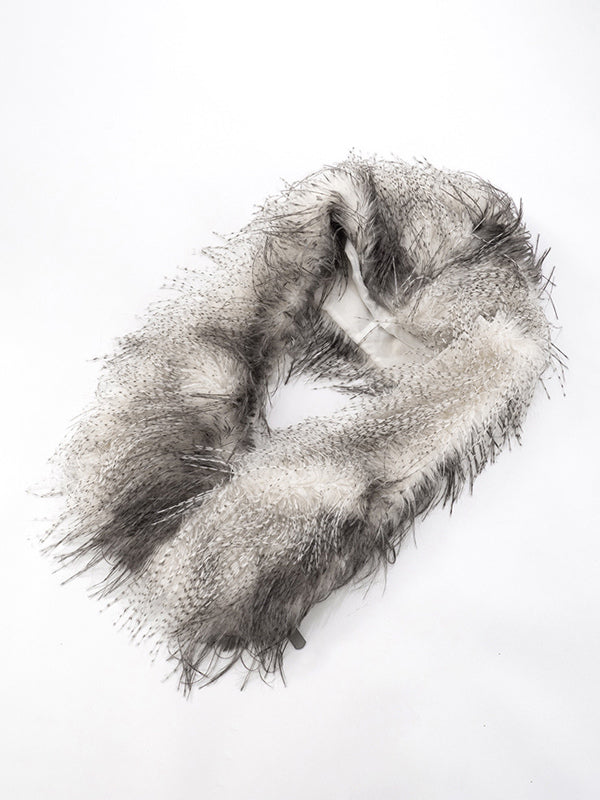 Faux Fur Backless Hooded Top With Fringe Hem For Women 2026