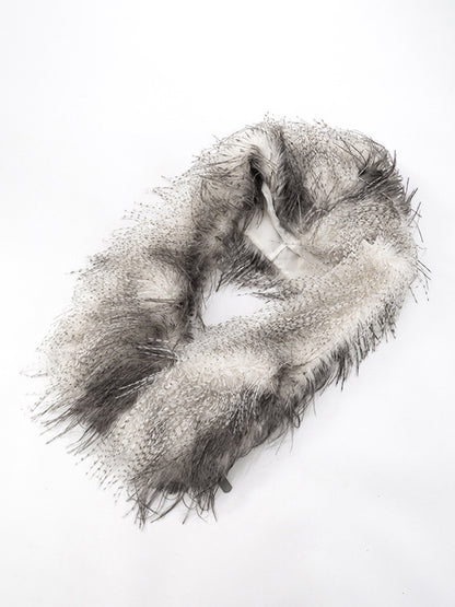 Faux Fur Backless Hooded Top With Fringe Hem For Women 2026