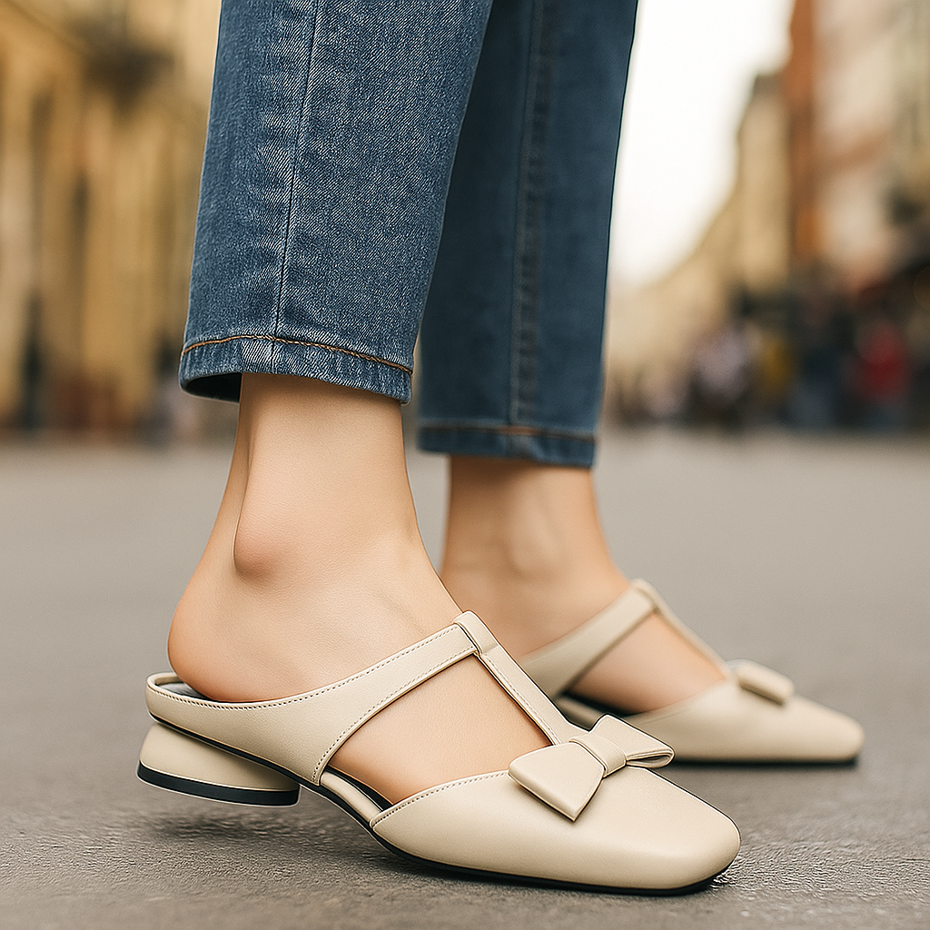 Evelina | Leather Mules