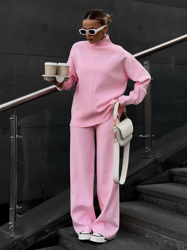 Solid Color Knit Loungewear Co-ord Set For Women 2026