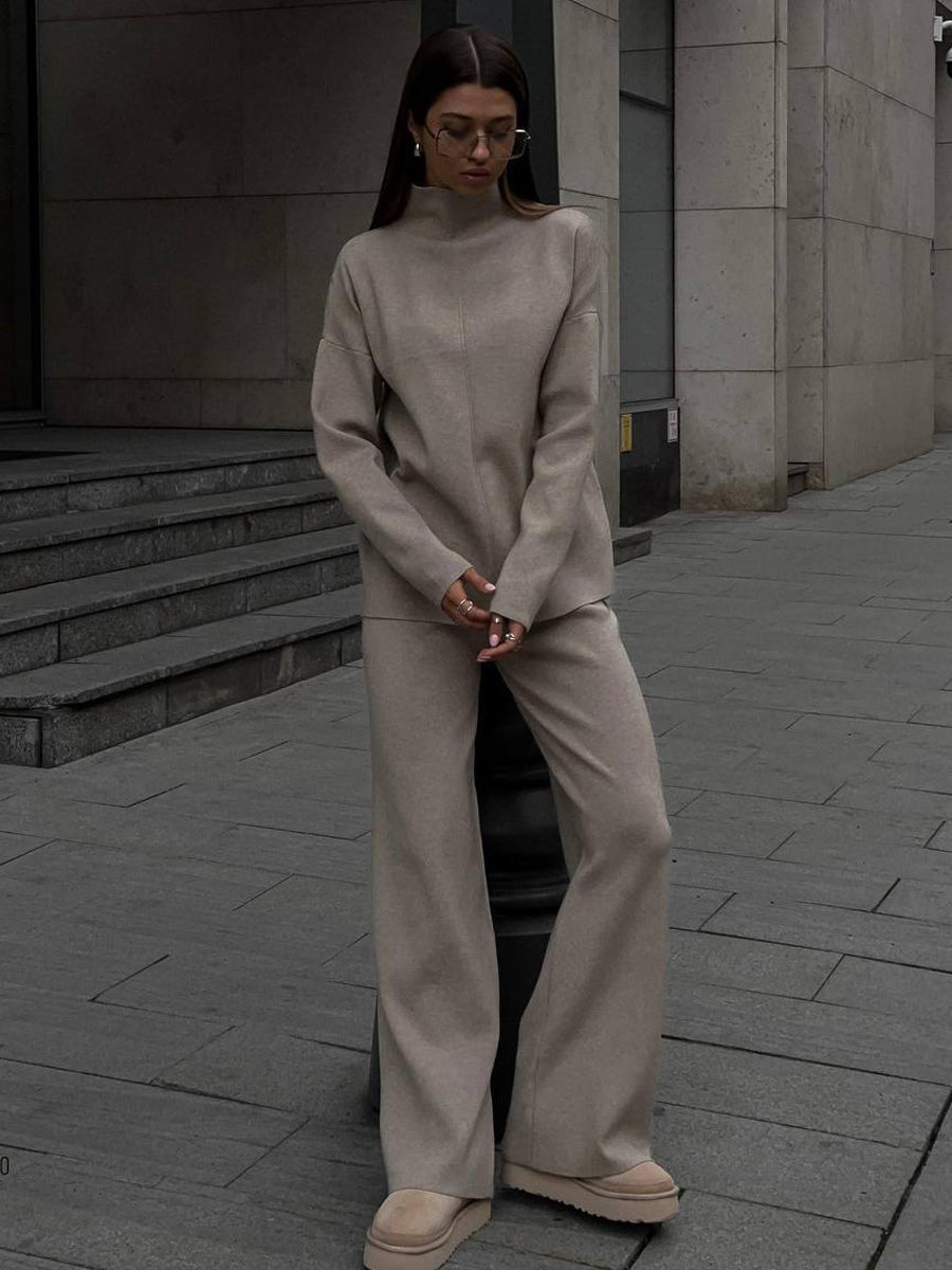 Solid Color Knit Loungewear Co-ord Set For Women 2026