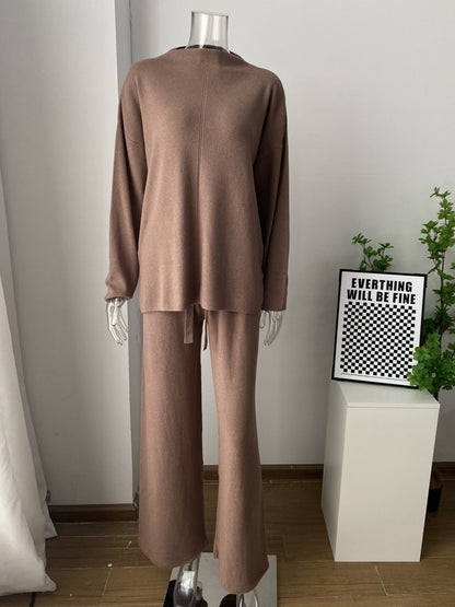 Solid Color Knit Loungewear Co-ord Set For Women 2026
