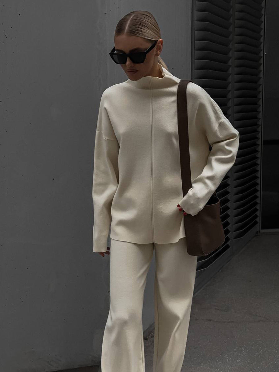Solid Color Knit Loungewear Co-ord Set For Women 2026