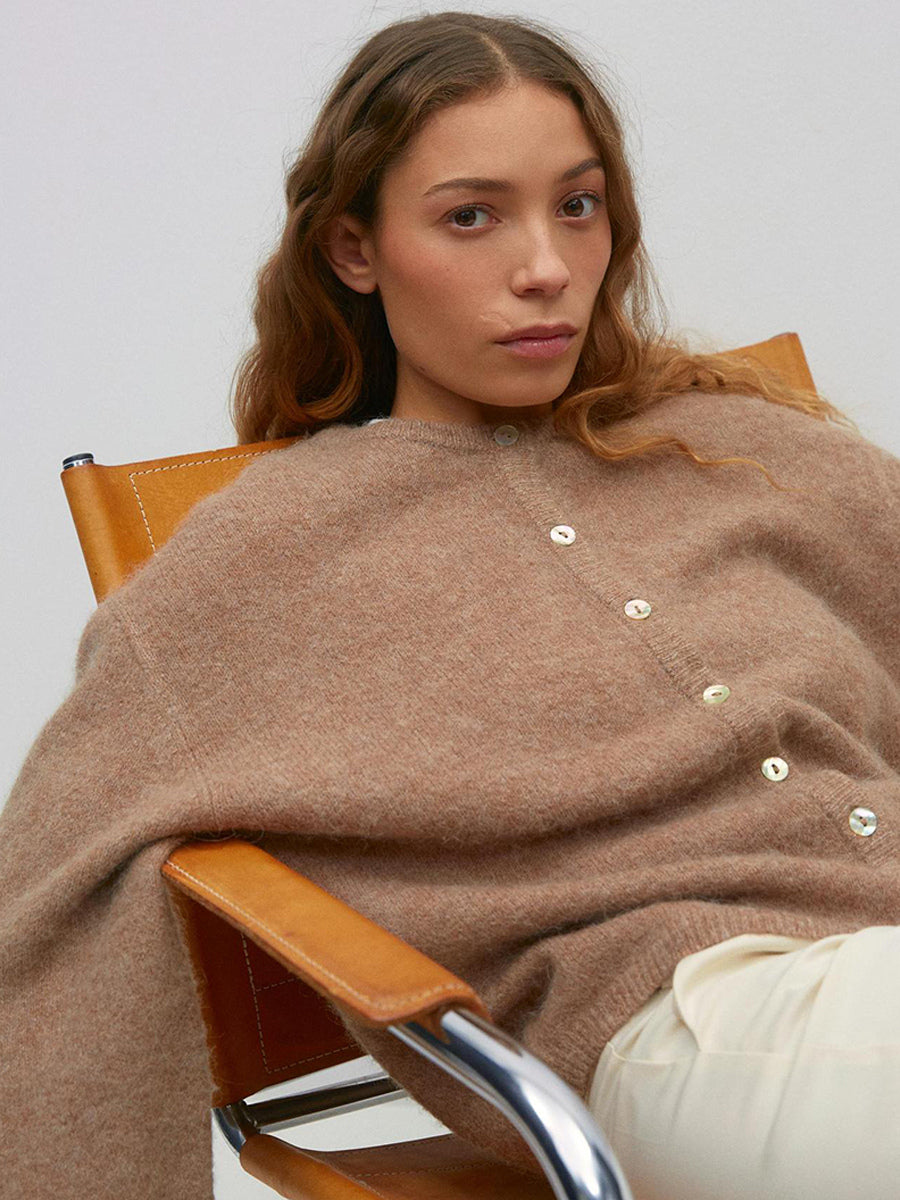 Crewneck Knit Basic Pullover Cardigan For Women 2026