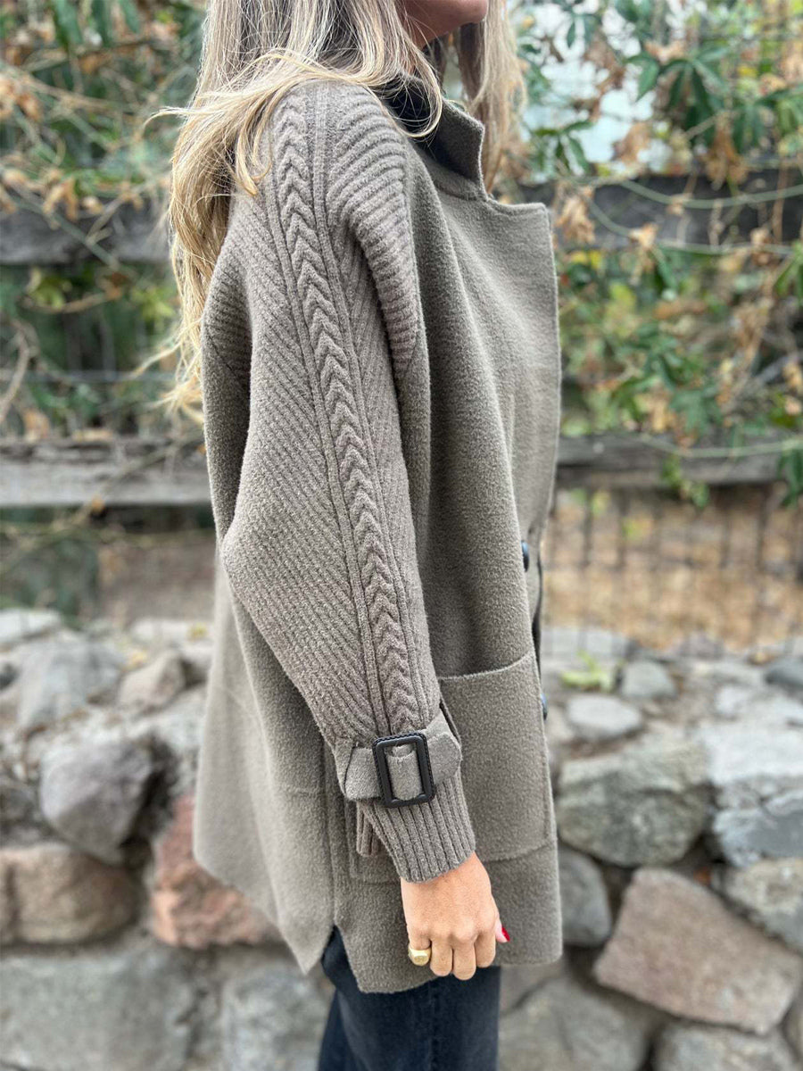 Knit Sleeve Patchwork Blazer For Women 2026