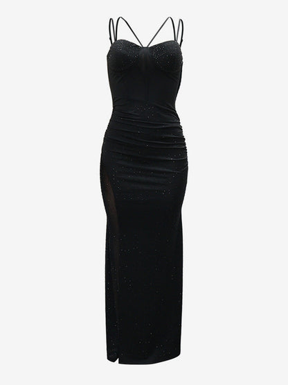 Sheer Side Sequin Sleeveless Bodycon Maxi Party Dress For Women 2026