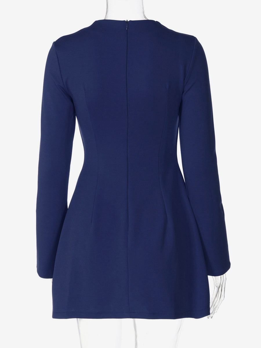 Minimalist Long Sleeve Mini Bodycon Dress For Women 2026