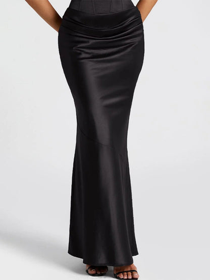 Rhinestone Lace Up Back Corset And Long Skirt Party 2-Piece Set For Women 2026