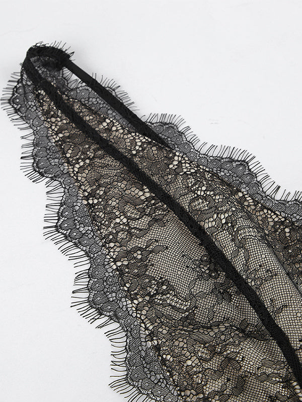Elegant Lace V-Neck Slim Fit Slip Summer Long Dress For Women 2026