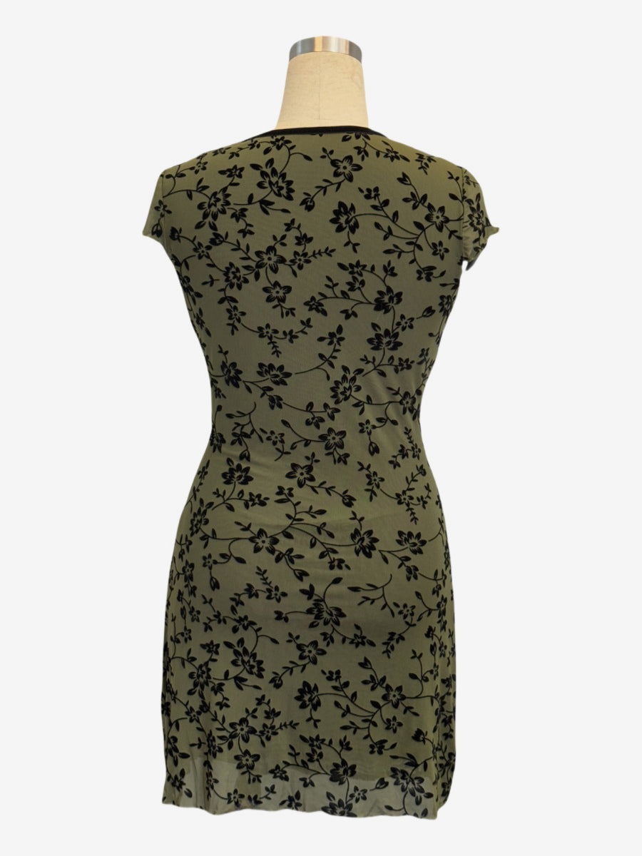 Short Sleeve V-Neck Floral Print Mini Dress For Women 2026