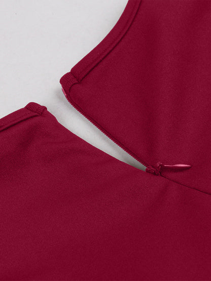 Side Bow Knot Crew Neck Short Sleeve A Line Swing Dress For Women 2026