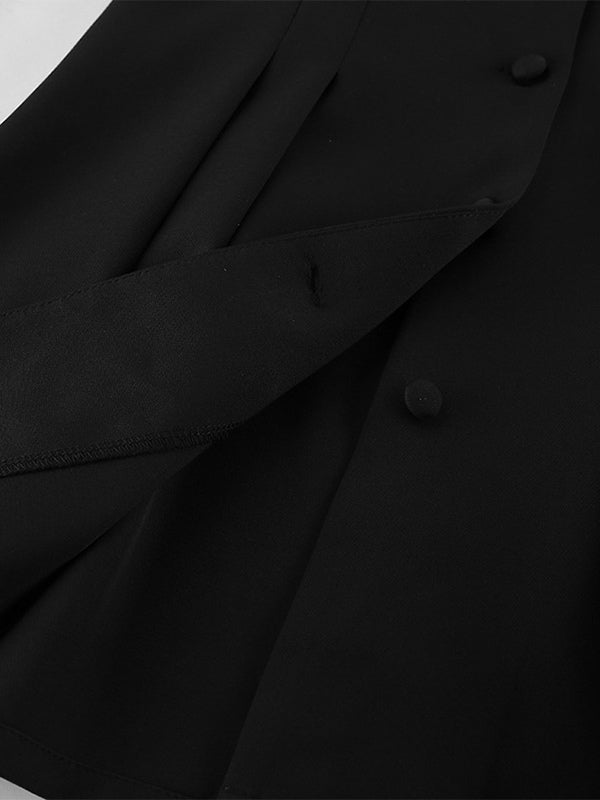 Hourglass Tailored Women's Black Blazer - Structured Shoulder Single-breasted Cinched Jacket - Corporate Core Casual Workwear Outer 2026