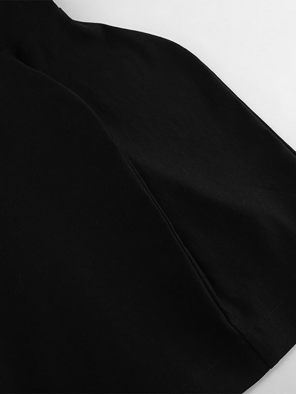 Black V-Neck Women Mini Dress - Elegant Puff Sleeve Hourglass - Elegant Date Night Outfit 2026