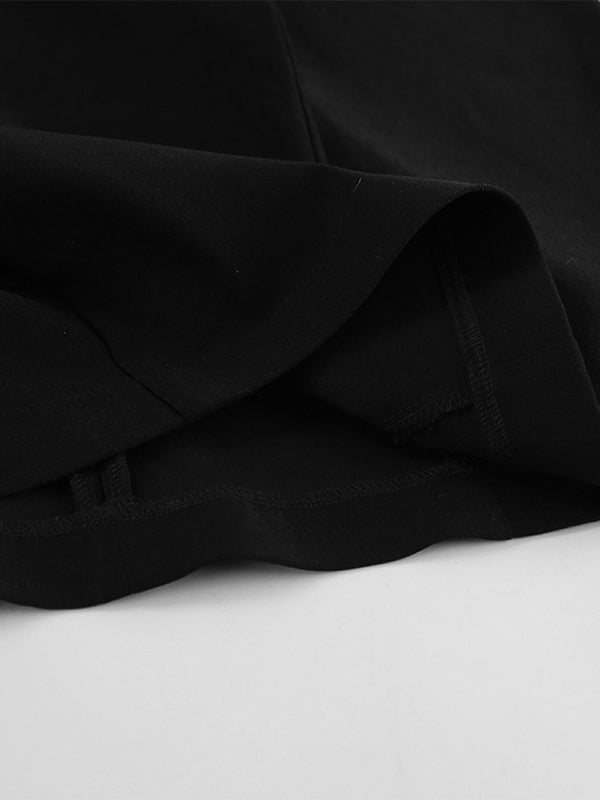 Black V-Neck Women Mini Dress - Elegant Puff Sleeve Hourglass - Elegant Date Night Outfit 2026