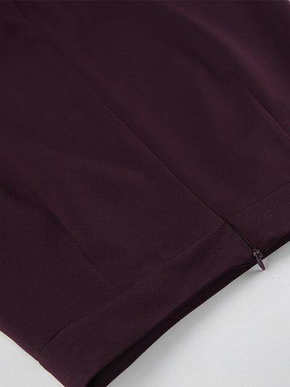 Back Slit Women Maxi Skirt - Elegant High Waist Straight Column - Quiet Luxury Office Wear 2026
