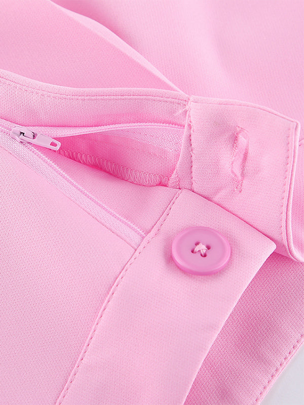 Sleeveless Blazer Set For Women Business Casual - Pink Chic Double Breasted Tailored Cut - 2026 Summer Work Outfit