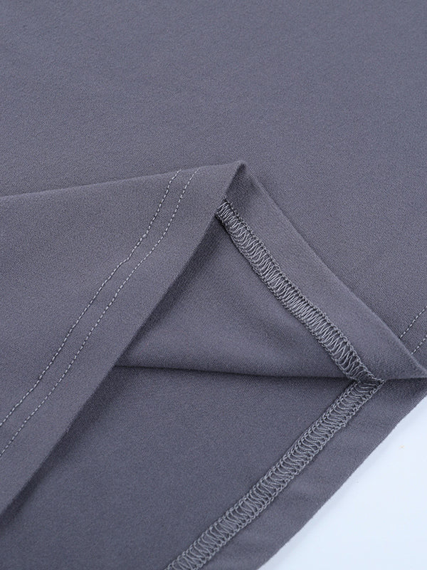 Grey Cowl Neck Women Maxi Dress - Elegant Backless Slim Bodycon - Minimalist Evening Gala 2026