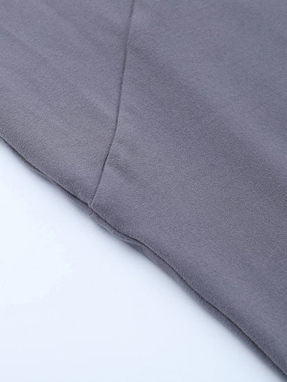 Grey Cowl Neck Women Maxi Dress - Elegant Backless Slim Bodycon - Minimalist Evening Gala 2026
