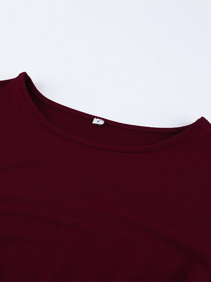 Ruched Side Women Long Sleeve Top - Chic Flare Bell Cuff Slim Fit - Baddie Aesthetic Spring Streetwear 2026
