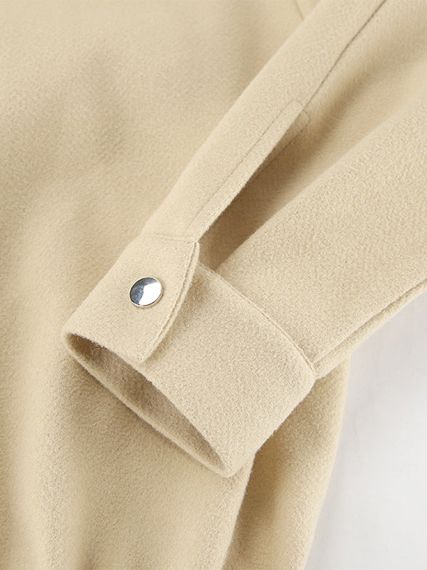 Dropped Shoulder Women's Bomber Jacket - Harrington Minimalist Zip Up Outerwear With Throat Latch - Casual Spring Outfits 2026