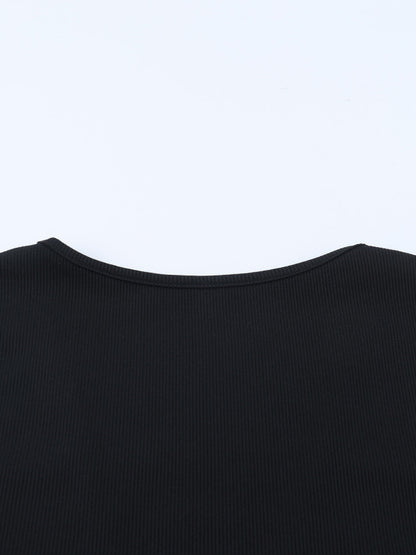 Deep V Neck Women's Lace Trim Top - Black Sexy Slim Fit Blouse - Gothic Style Spring Clubwear 2026