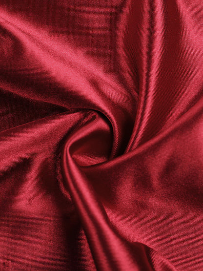 Off Shoulder Satin Maxi Dress For Women - Wine Red Elegant High Slit Ruched Gown - Spring Wedding Guest Party Wear 2026