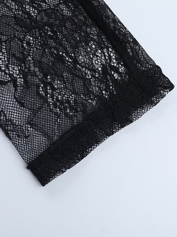 Ruched Lace Patchwork Mini Dress For Women - Black Off Shoulder Bodycon - Spring Club Night Out 2026