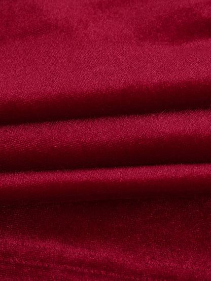 Ruched Velvet Bodycon Mini Dress For Women-Red Strapless Draped Side Sash -Spring Summer Cocktail Party Wear 2026