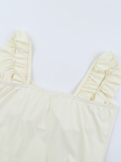 Bubble Hem Mini Dress For Women - Coquette Aesthetic Ruffle Corset Fit - Summer Beach Party Look 2026