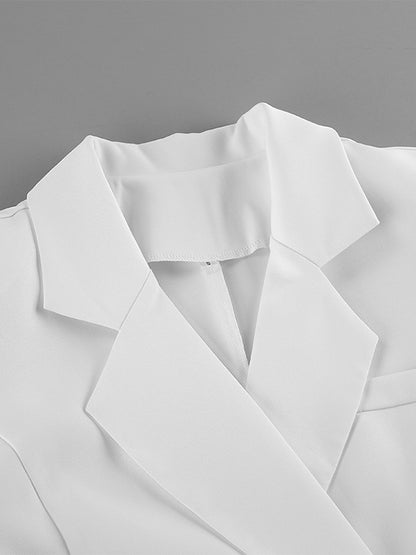 Blazer Dress For Women's Elegant Mini Dress - Wrap Tie Waist Notch Lapel Slim Fit - Spring Office Wear 2026