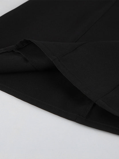 Puff Sleeve Mini Dress For Women Chic Retro Outfit - Black Elegant Stand Collar Slim Fit Bodycon - Spring Desk-to-dinner 2026