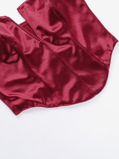 Corset Top For Women - Satin Deep V Neck Bustier Camisole - Summer Night Out Club Party 2026