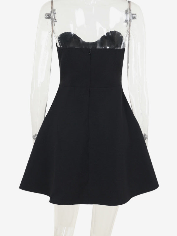 Coquette Bow Dress For Women - Strapless Sweetheart A Line Mini Dress - Summer Birthday Party 2026