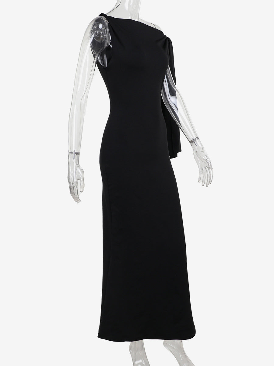 Off Shoulder Maxi Dress For Women - Minimalist Elegant Bodycon Long Dress- Summer Formal Evening Gala 2026